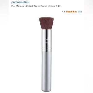 NWT Pur Minerals Chisel Brush makeup powder brush Flat Top, Soft Bristles